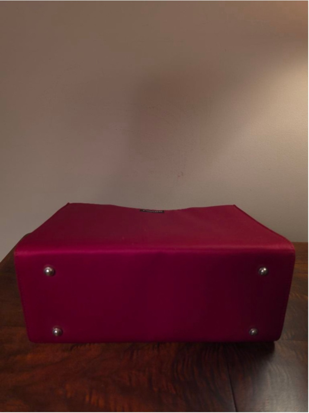 Kate Spade Sam Classic Nylon Top Handle Tote Deep Red Vintage 90s - Picture 4 of 9